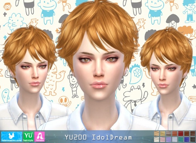 Sims 4 YU200 IdolDream hair F (Pay) at Newsea Sims 4