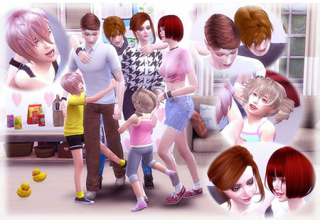 Family Pose 02 at A-luckyday » Sims 4 Updates