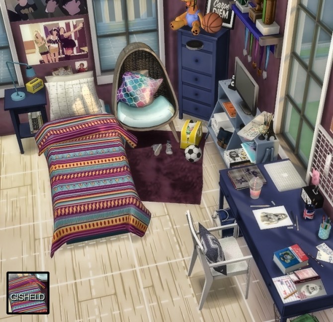 Sims 4 Retexture of Jonesi Single Blanket Converted by MXIMS at Gisheld