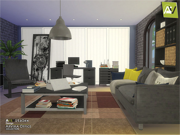 Sims 4 Arvika Office by ArtVitalex at TSR