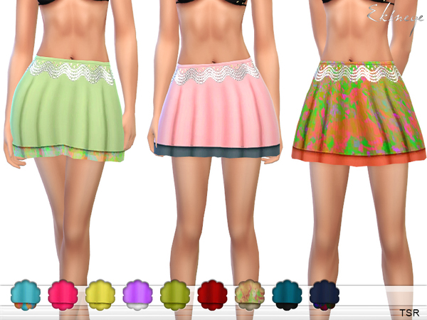 Sims 4 Beach Mini Skirt by ekinege at TSR