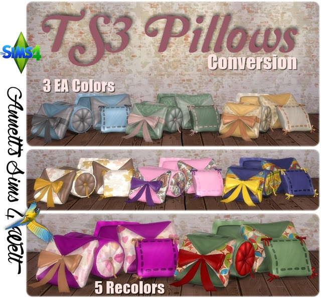 Sims 4 TS3 Pillows Conversion at Annett’s Sims 4 Welt