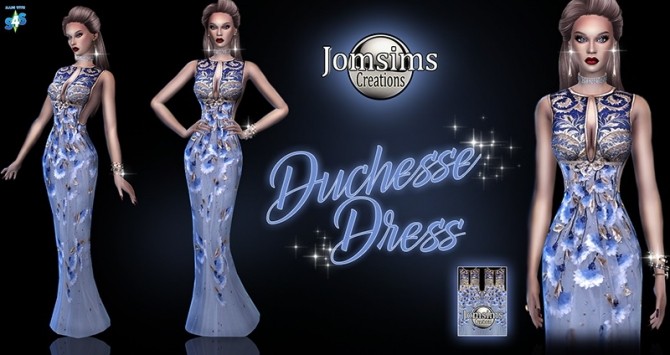Sims 4 Duchess dress at Jomsims Creations