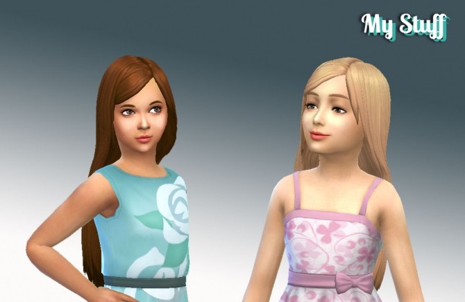 Sims 4 Melodious Hairstyle for Girls at My Stuff