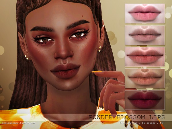 Sims 4 Powder Blossom Lips N88 by Pralinesims at TSR