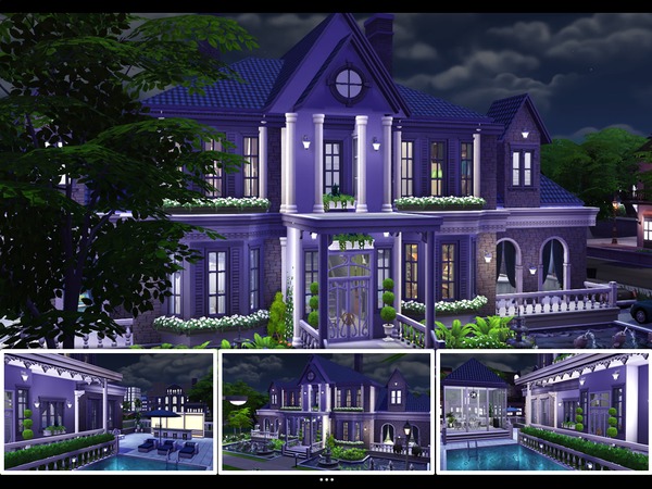Sims 4 Villa Agatha by mlpermalino at TSR