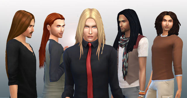 Sims 4 Male Long Hair Pack at My Stuff