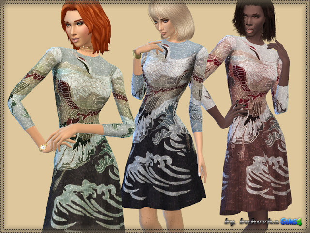 Sims 4 Dress Shadoof at Bukovka