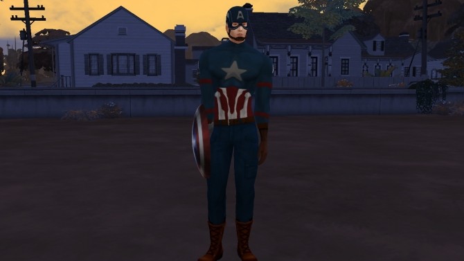 Sims 4 Captain America Costume by G1G2 at SimsWorkshop