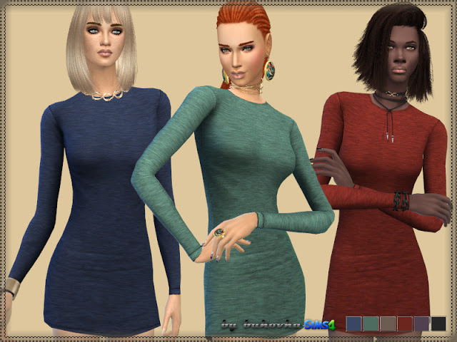 Sims 4 Small Jersey Dress at Bukovka