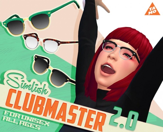 Sims 4 Simlish Clubmaster Ver. 2.0 at Tamo