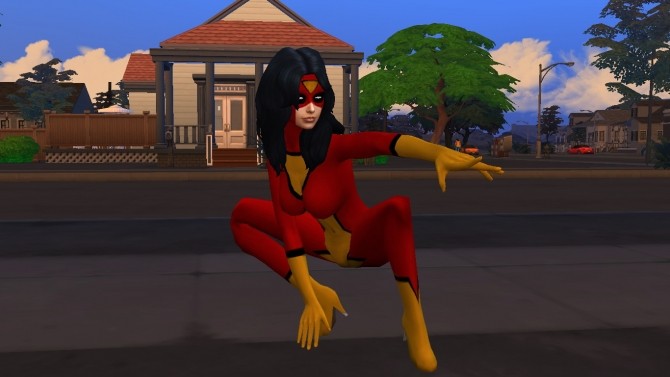 Sims 4 Spider women Costume by G1G2 at SimsWorkshop