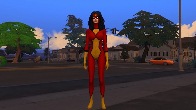 Sims 4 Spider women Costume by G1G2 at SimsWorkshop