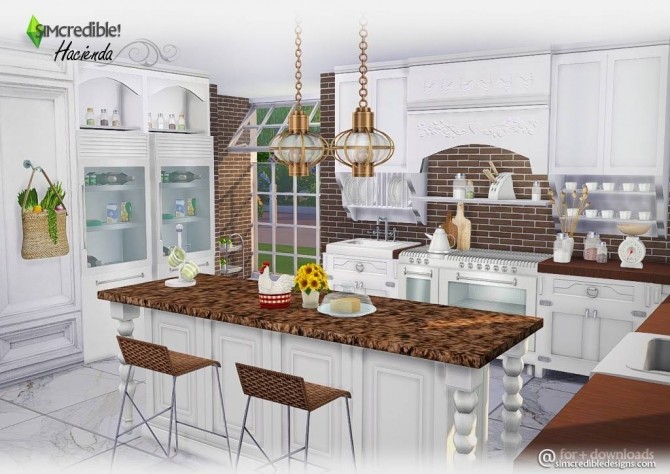 Sims 4 Hacienda Kitchen at SIMcredible! Designs 4