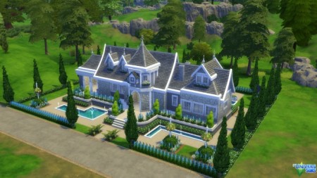 Manor blue by thesims4house at L’UniverSims