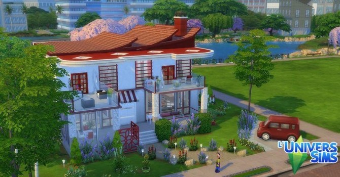 Sims 4 Symphonie Rouge house by Coco Simy at L’UniverSims