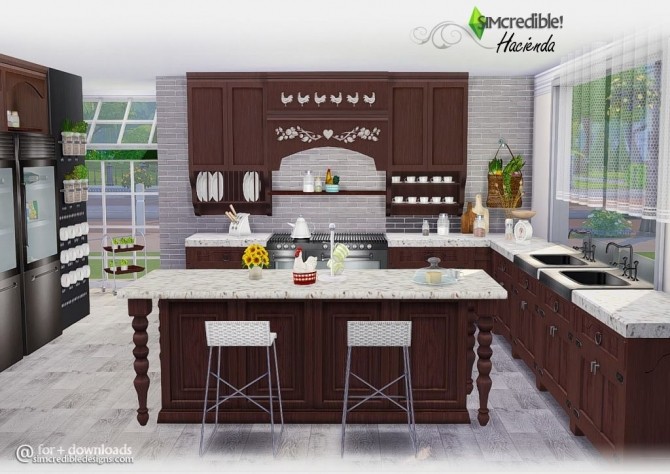 Sims 4 Hacienda Kitchen at SIMcredible! Designs 4