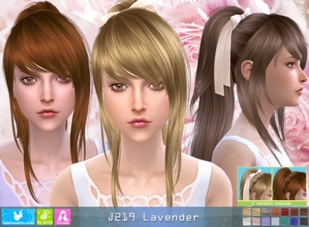 J219 Lavender hair (Pay) at Newsea Sims 4 » Sims 4 Updates