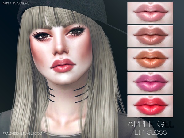 Sims 4 Apple Gel Lip Gloss N83 by Pralinesims at TSR