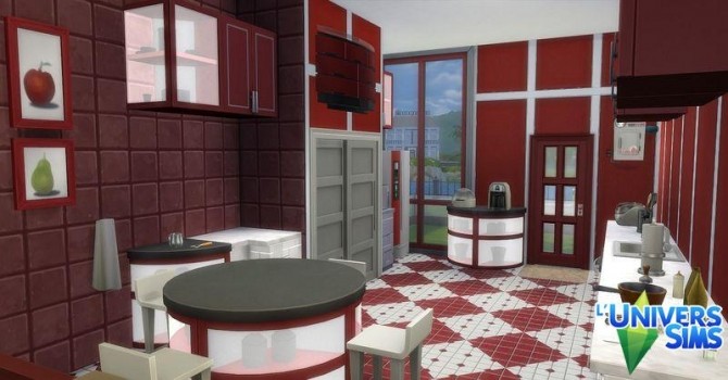 Sims 4 Symphonie Rouge house by Coco Simy at L’UniverSims