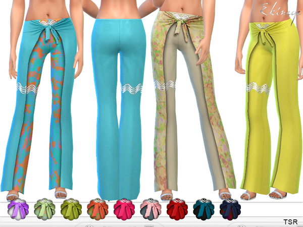 Sims 4 Embellished Beach Pants by ekinege at TSR