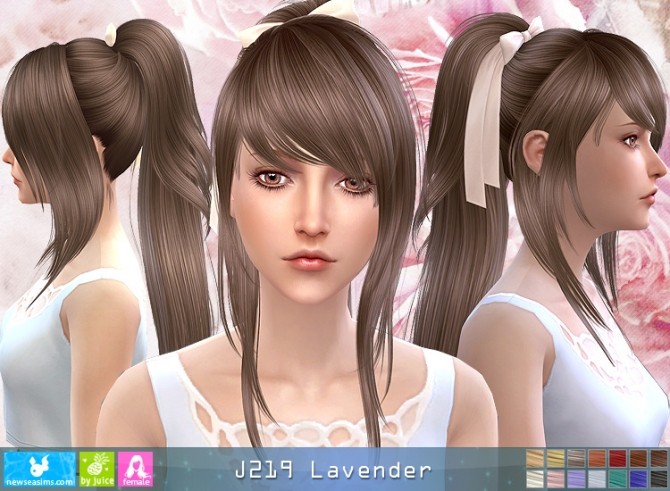 Sims 4 J219 Lavender hair (Pay) at Newsea Sims 4