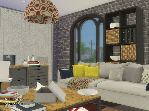 Sims 4 Arvika Office by ArtVitalex at TSR