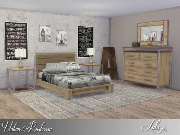 Sims 4 Urban Bedroom by Lulu265 at TSR
