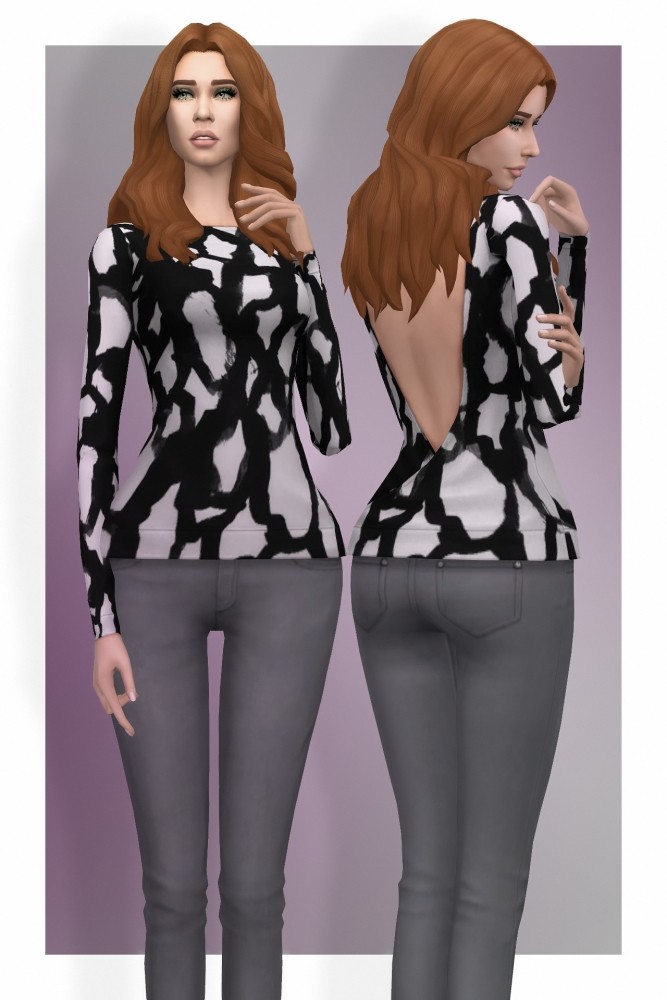 Sims 4 Sweater Backless at Busted Pixels