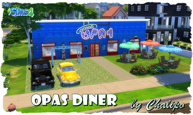 Sims 4 Opas Diner Restaurant by Chalipo at All 4 Sims