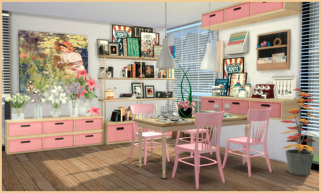 Sims 4 Maica Diningroom by Mary Jiménez at pqSims4