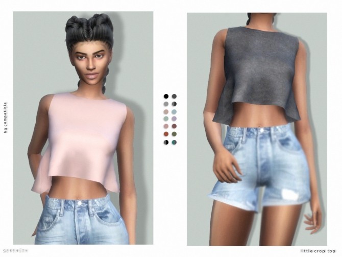 Sims 4 LITTLE CROP TOP at SERENITY