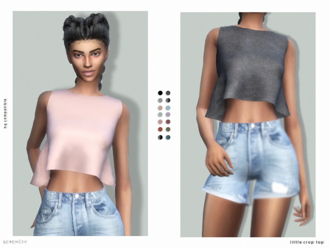 LITTLE CROP TOP at SERENITY » Sims 4 Updates