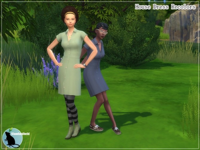 Sims 4 Recolors of Coreopsims + Dtrons House Dress by Standardheld at SimsWorkshop