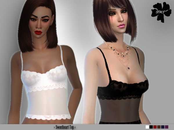 Sims 4 IMF Sweetheart Top by IzzieMcFire at TSR
