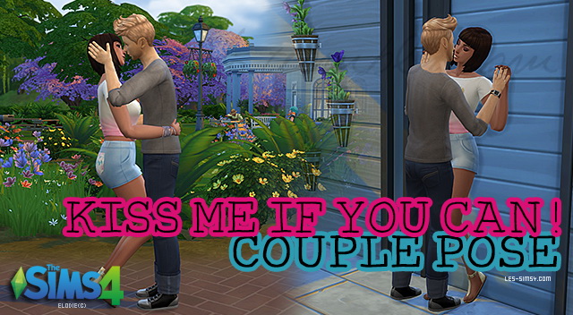Sims 4 Kiss me if you can ! poses at 3lodiie