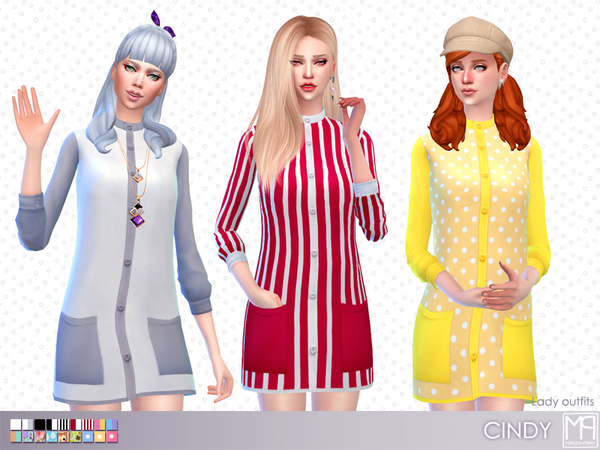 Sims 4 manueaPinny Cindy outfit by nueajaa at TSR