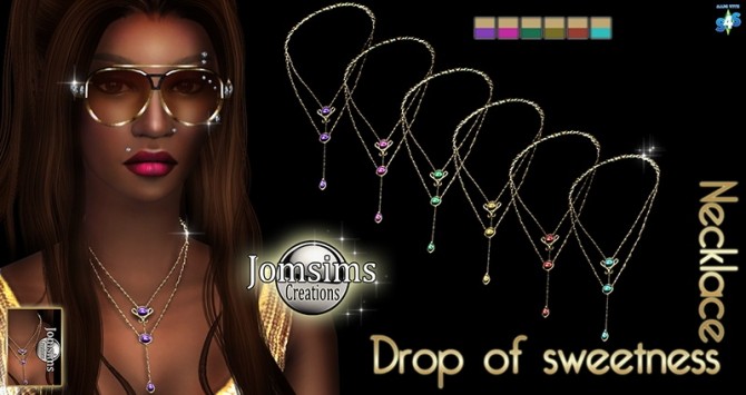 Sims 4 Drop of sweetness collier at Jomsims Creations
