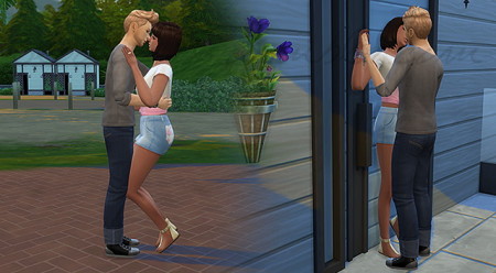 sims 3 couples kiss pose