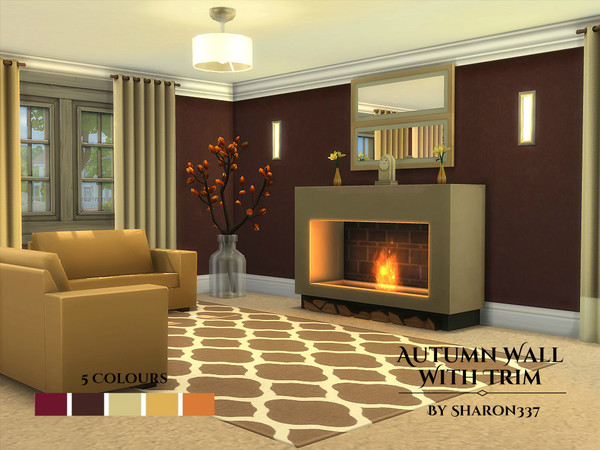 Sims 4 Autumn Walls and Floors by sharon337 at TSR