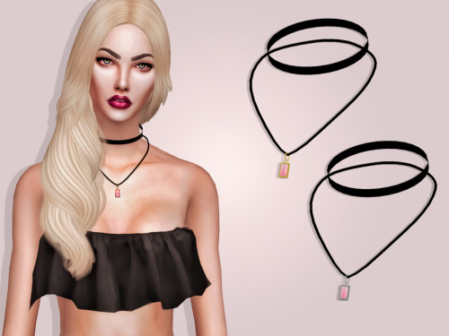 Sims 4 Necklace with crystal II at MariaMaria