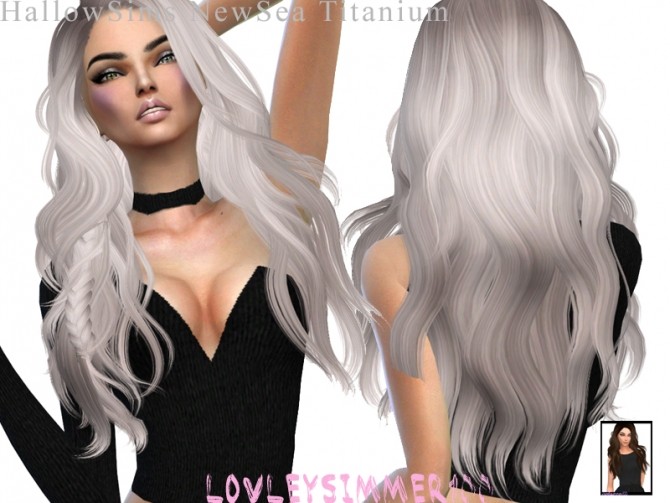 Sims 4 Newsea Titanium hair recolors by xLovelysimmer100x at SimsWorkshop