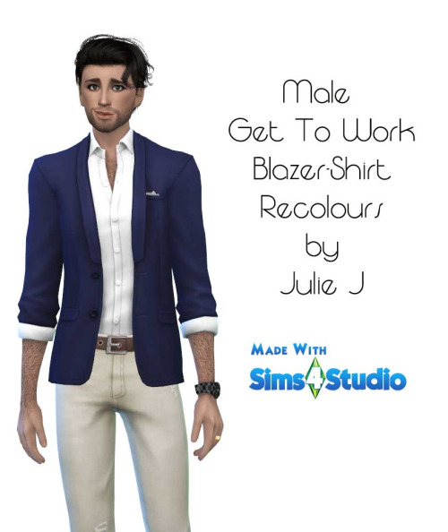 Sims 4 GetToWork Male Blazer Shirt Recolours at Julietoon – Julie J