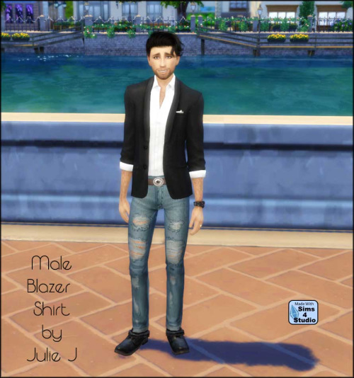 Sims 4 GetToWork Male Blazer Shirt Recolours at Julietoon – Julie J