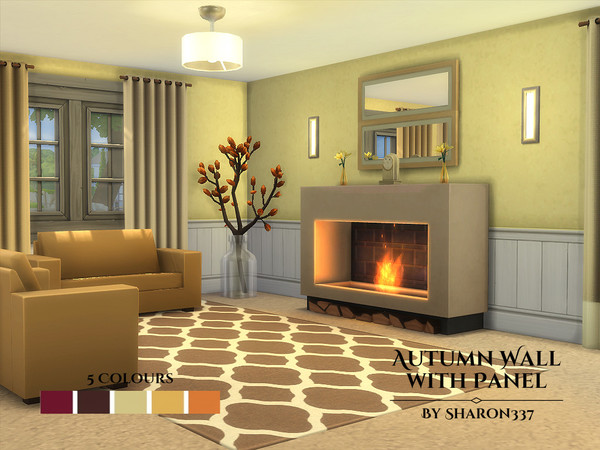 Sims 4 Autumn Walls and Floors by sharon337 at TSR