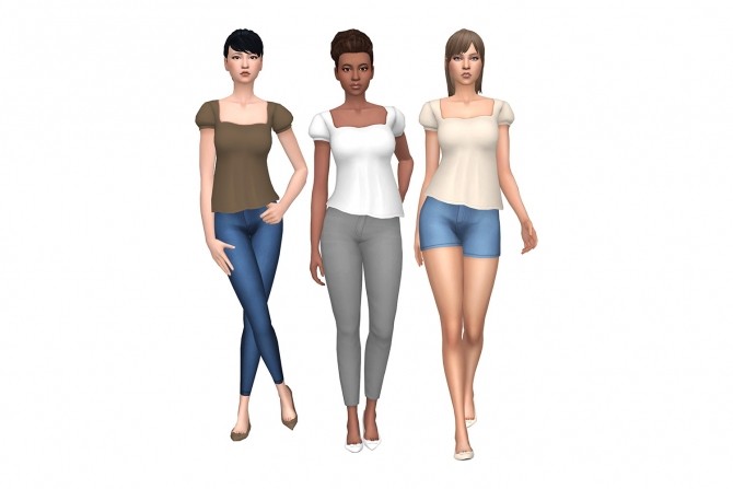 Sims 4 46 Colors of Aveiras Celebration Top by deelitefulsimmer at SimsWorkshop