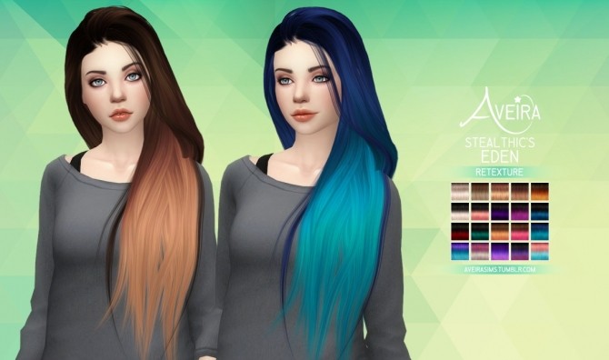 Sims 4 Stealthic’s Eden Hair Retexture at Aveira Sims 4