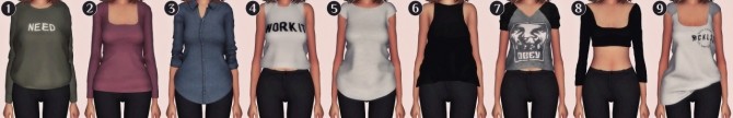 Sims 4 Chisami’s tops pack at Elliesimple