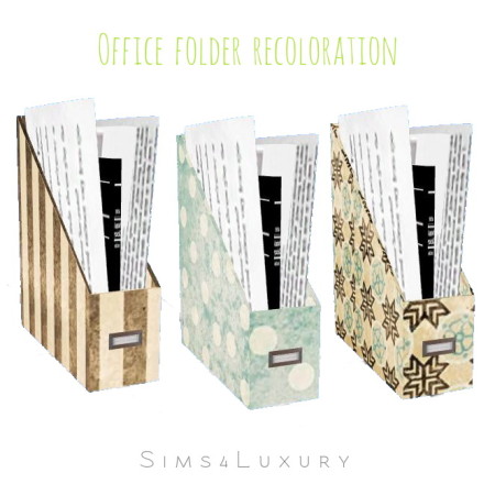 Office folder recoloration at Sims4 Luxury