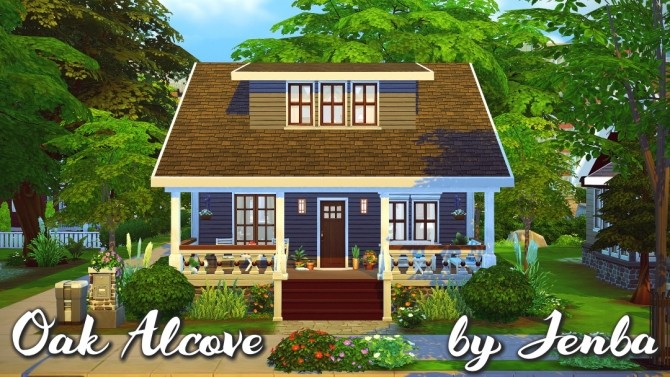 Sims 4 Oak Alcove house in Newcrest at Jenba Sims